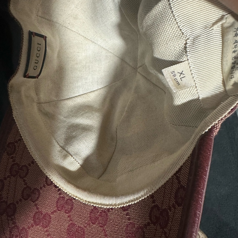 Gucci Burgundy Monogram Hat - Picture 2 of 3